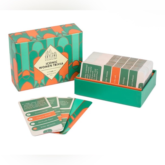 Iconic Women Trivia Card Game - Orange and Green - Picture 3 of 4
